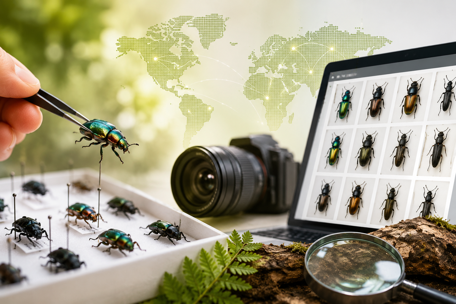 Contributing beetle specimens to a digital insect collection archive